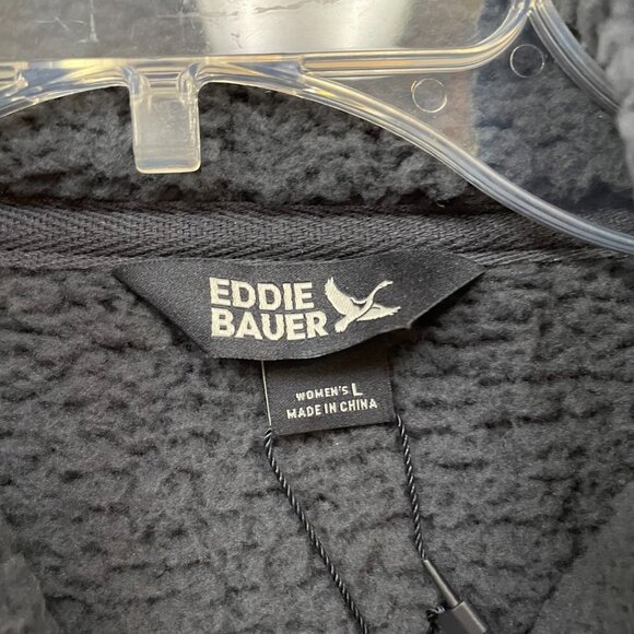 NWT Eddie Bauer Gray Fleece Jacket Size Large - Picture 2 of 7